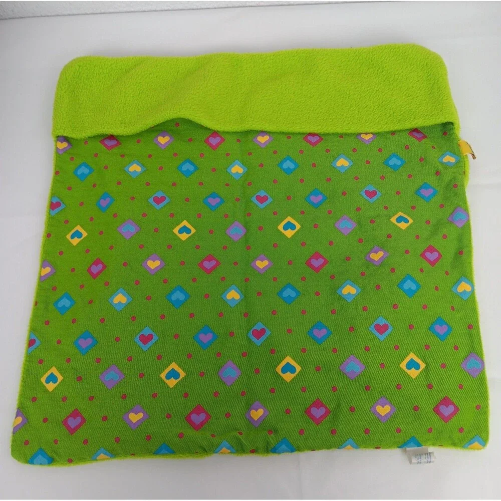 Build a Bear Mini Purple Silver Bear Stuffed Unicorn Float Green Fleece Blanket